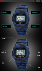Digital Sport Watch – Multifunctional Retro Timepiece for Men