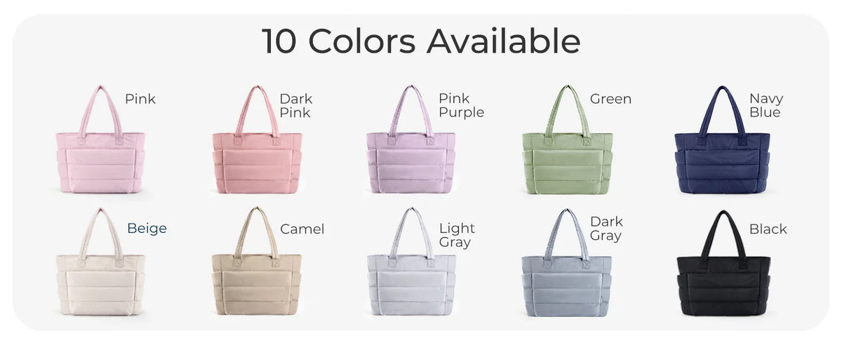 Large Capacity Tote Bag – Solid Color Commuter Handbag for Work and School