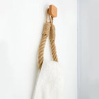 Adhesive Hemp Paper Towel Holder – Wall Mounted Rack for Bathroom Storage