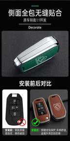 Zinc Alloy Car Key Case – Protective Shell for Peugeot Models