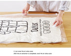 Transparent Vacuum Storage Bags – Compressed Wardrobe Organizer for Clothing