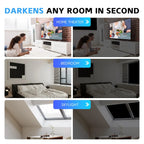 Blackout Window Privacy Film – Light Blocking Tint for Home Bedroom