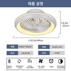Enclosed Circular Ceiling Fan Light – Remote Controlled for Bedroom Living Room