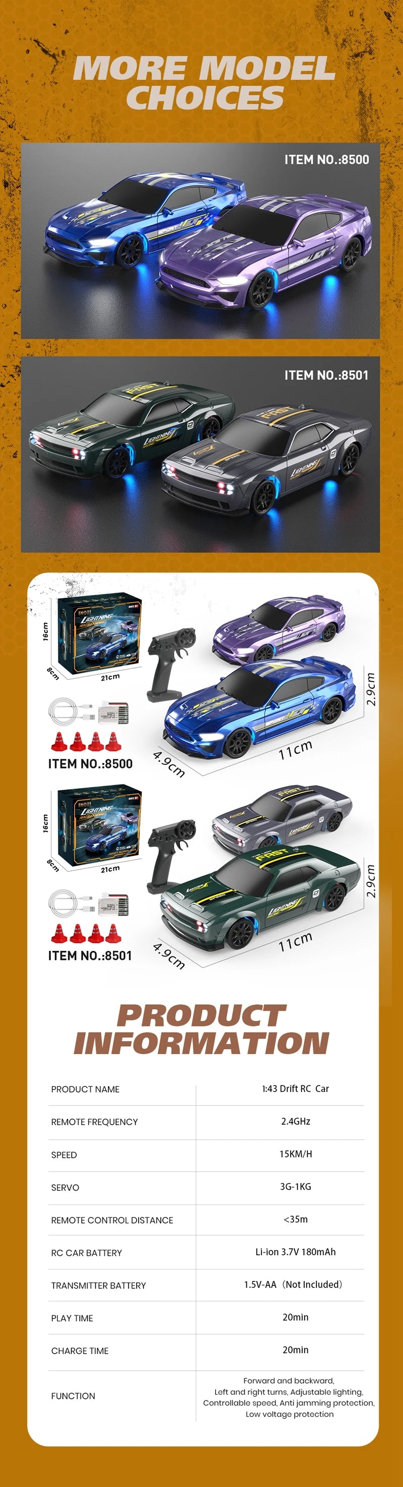 Mini Drift RC Racing Car – 4WD High Speed Vehicle for Desktop Play