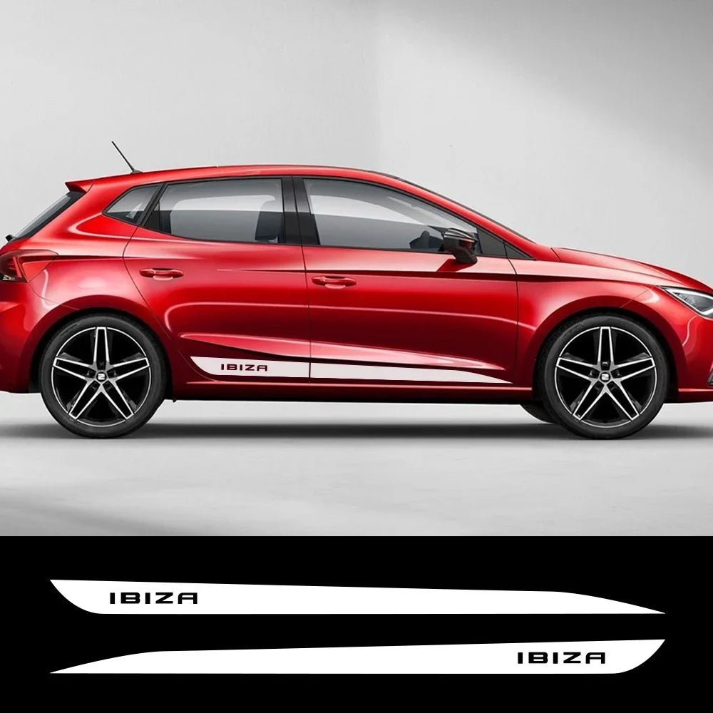 Vinyl Side Skirt Stripes – Car Body Decals for Seat Ibiza Tuning