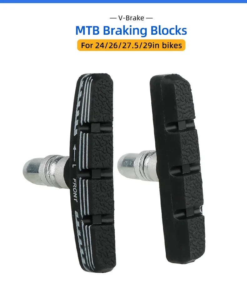 70mm V-Brake Pads – Threaded Linear Pull Shoes for Mountain Biking
