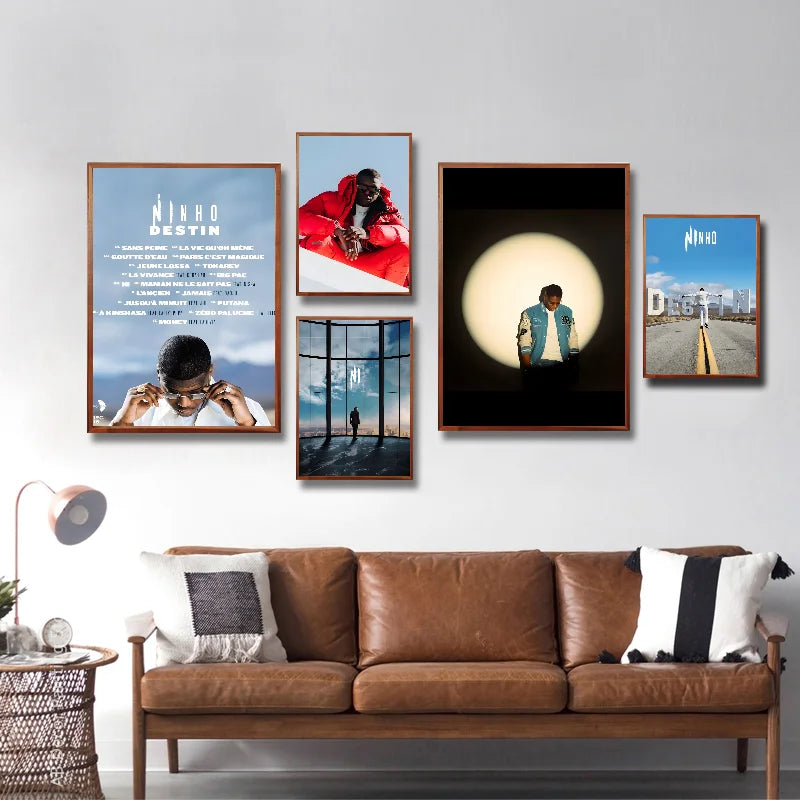 Ninho Rapper Wall Poster – Self-Adhesive Waterproof Art for Room Decor