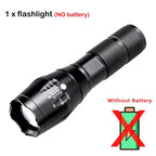 T6 LED Zoomable Flashlight – Waterproof Aluminum Torch for Camping