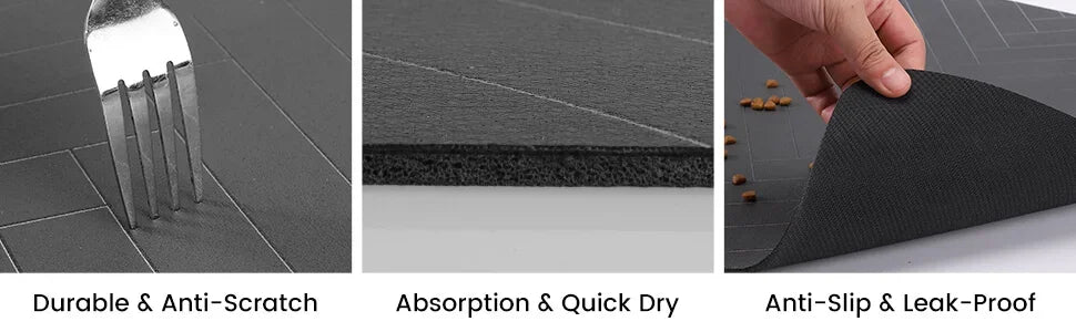 Absorbent Pet Feeding Mat – Waterproof Placemat for Dog and Cat Food Bowls