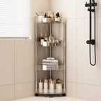 Multi-Layer Bathroom Storage Trolley – Transparent Space-Saving Rack for Home Organization
