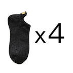 Embroidered Heart Ankle Socks – Cute Cotton Casual Footwear for Women