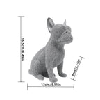 Beaded French Bulldog Resin Statue – Colorful Animal Decor for Home Office