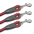 Adjustable Nylon Triple Dog Leash – No-Tangle 3 Way Lead for Walking Pets