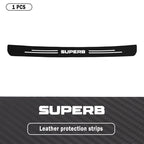 Leather Rear Bumper Guard – Anti-Scratch Protective Strip for Skoda Superb