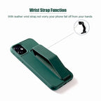 Magnetic Stand Phone Case – Protective Cover with Wrist Strap for iPhone Series