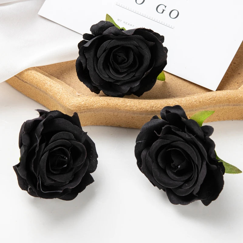 Artificial Silk Rose Heads – Decorative Flowers for Wedding Home Decor