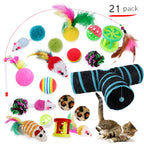 Interactive Cat Play Tunnel – Foldable Mouse and Fish Toy Set for Pets