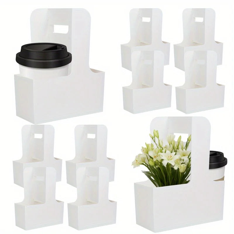 Floral Paper Gift Boxes – Decorative Handle Carriers for Birthday Wedding Party