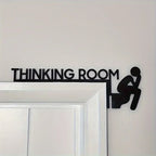 Thinking Room Toilet Sign – Modern Wall Mount Plaque for Bathroom Decor