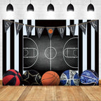 Basketball Stadium Photography Backdrop – Sport Theme for Kids Birthday Party
