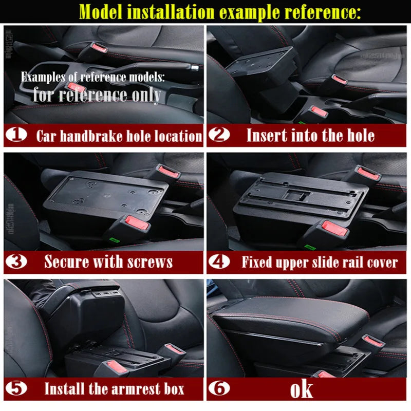 Center Console Armrest Box – Storage Organizer for Peugeot 208 2012-2018