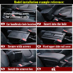 Center Console Armrest Box – Storage Organizer for Peugeot 208 and 2008