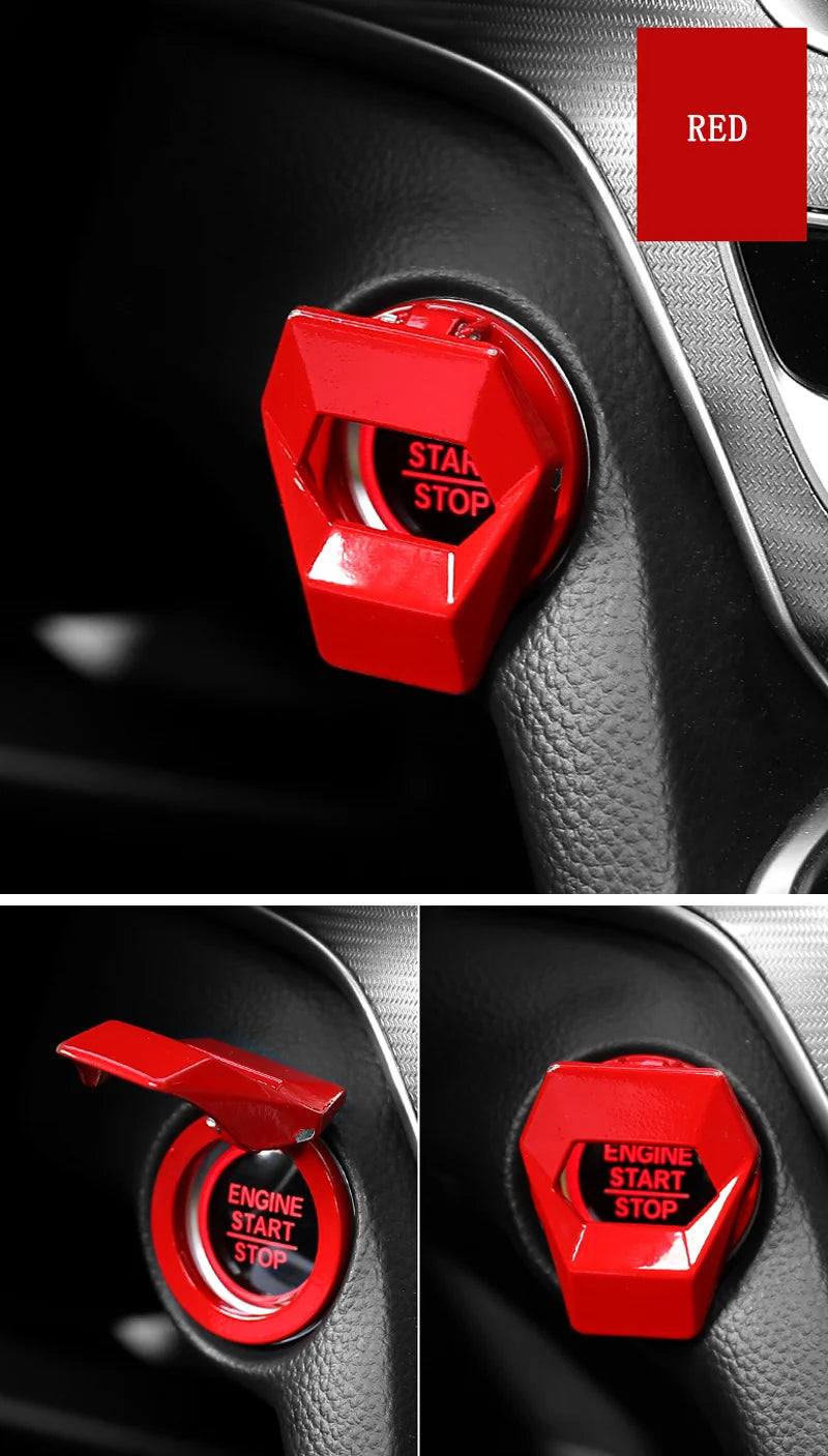 Engine Start Stop Button Cover – Decorative Sticker for Universal Car Interior