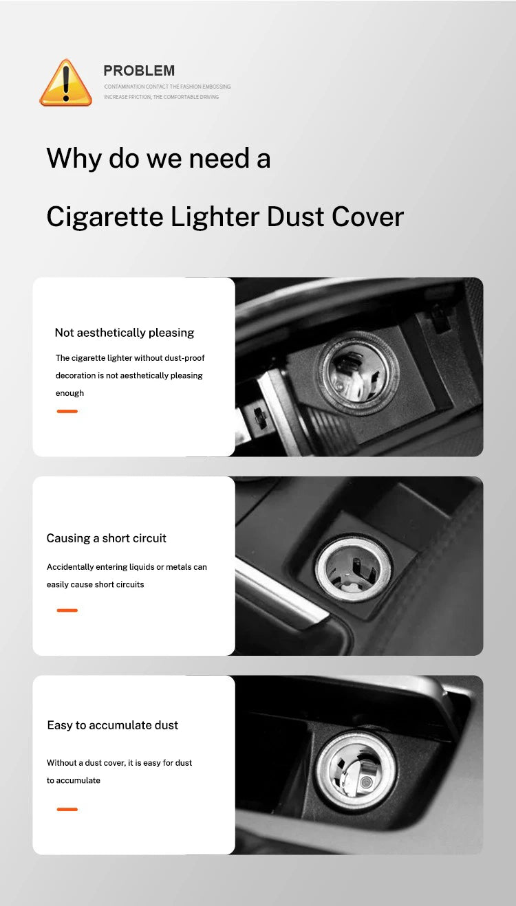 Cigarette Lighter Dust Cap – Protective Button Cover for MG Series Vehicles