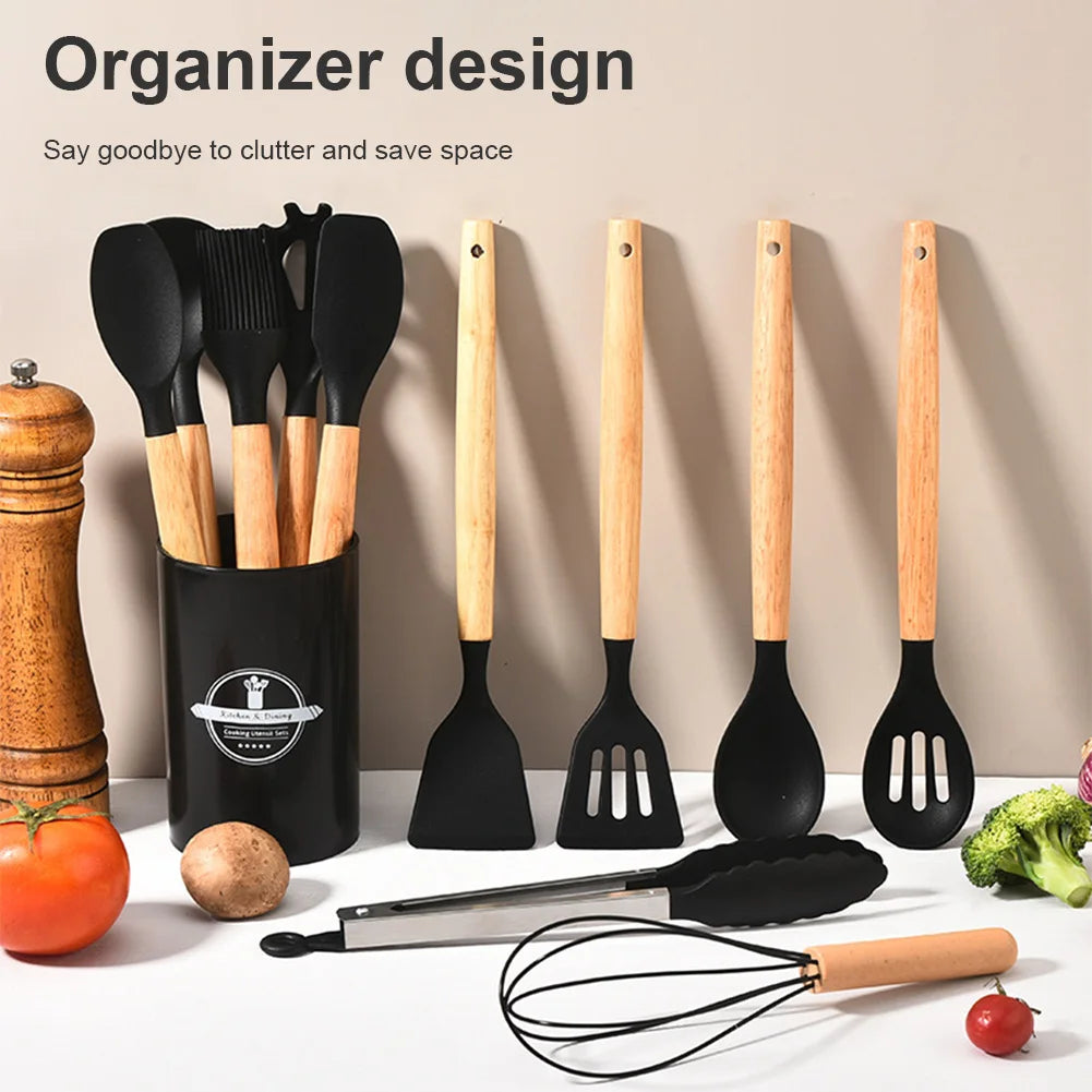 Silicone Kitchen Utensil Set – Non-Stick Cooking Tools for Home Chefs