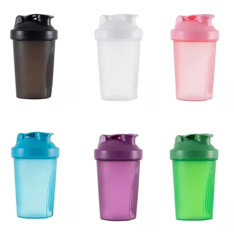 400ml Portable Plastic Shaker Bottle – Protein Mixer for Fitness Gym Sports
