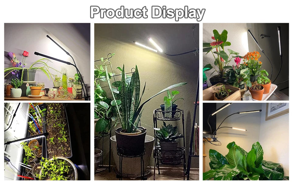LED Clip Grow Light – Full Spectrum Lamp for Indoor Plant Seed Starting