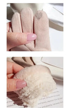 Women Suede Touchscreen Gloves – Thick Plush Lined for Winter Outdoor Wear