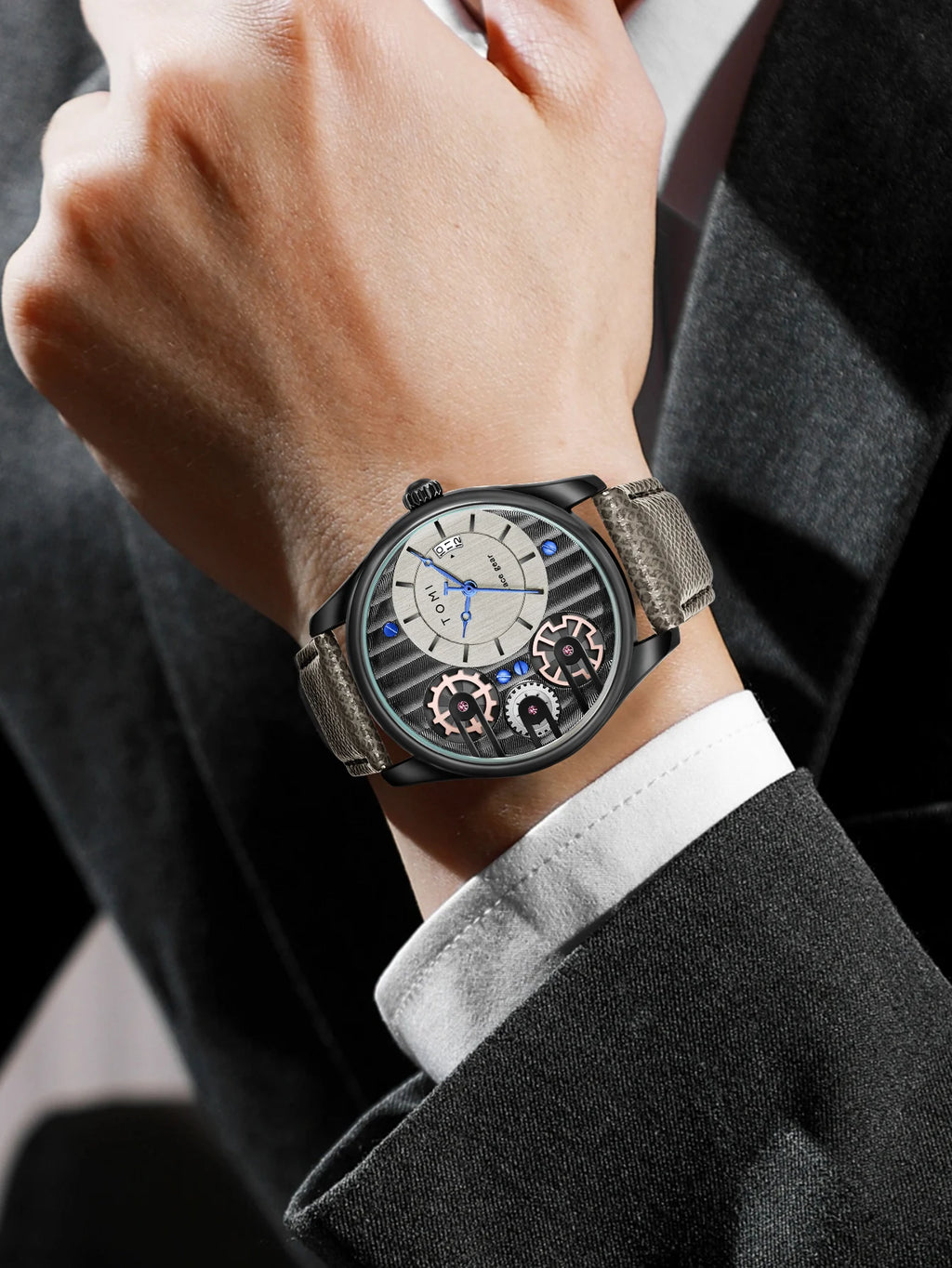 Quartz Men's Wristwatch – Luxury Minimalist Business Gift for Anniversaries