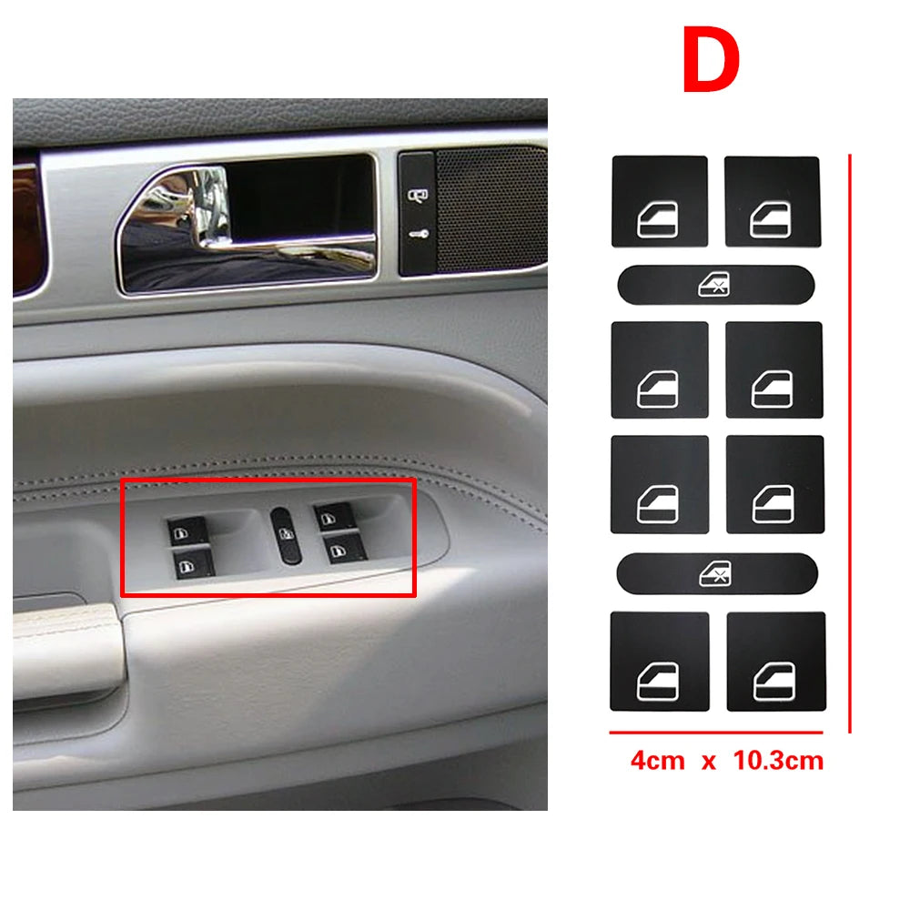 Button Repair Decal Stickers – Interior Dashboard Restoration for VW Touareg