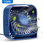 Portable Mini Desk Fan – 360 Degree Quiet USB Cooling for Home and Camping