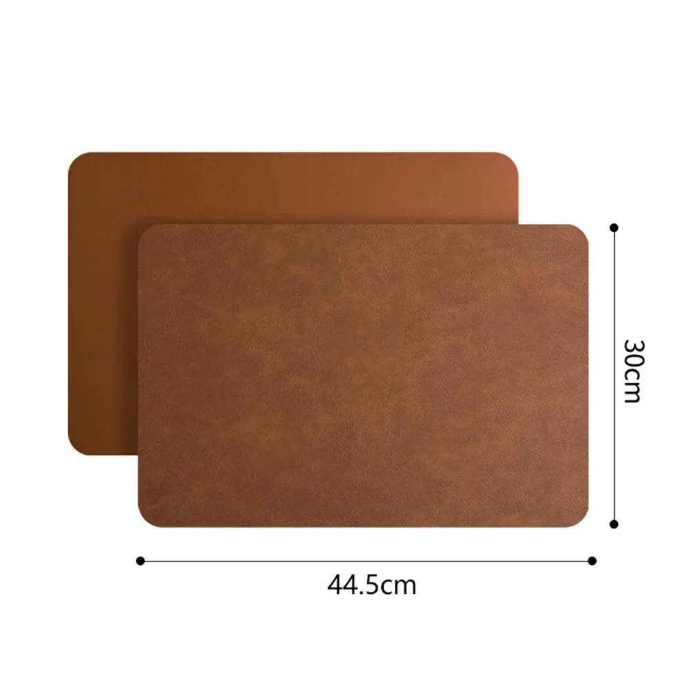 Faux Leather Placemats – Heat Resistant Non-Slip Table Mats for Dining Room