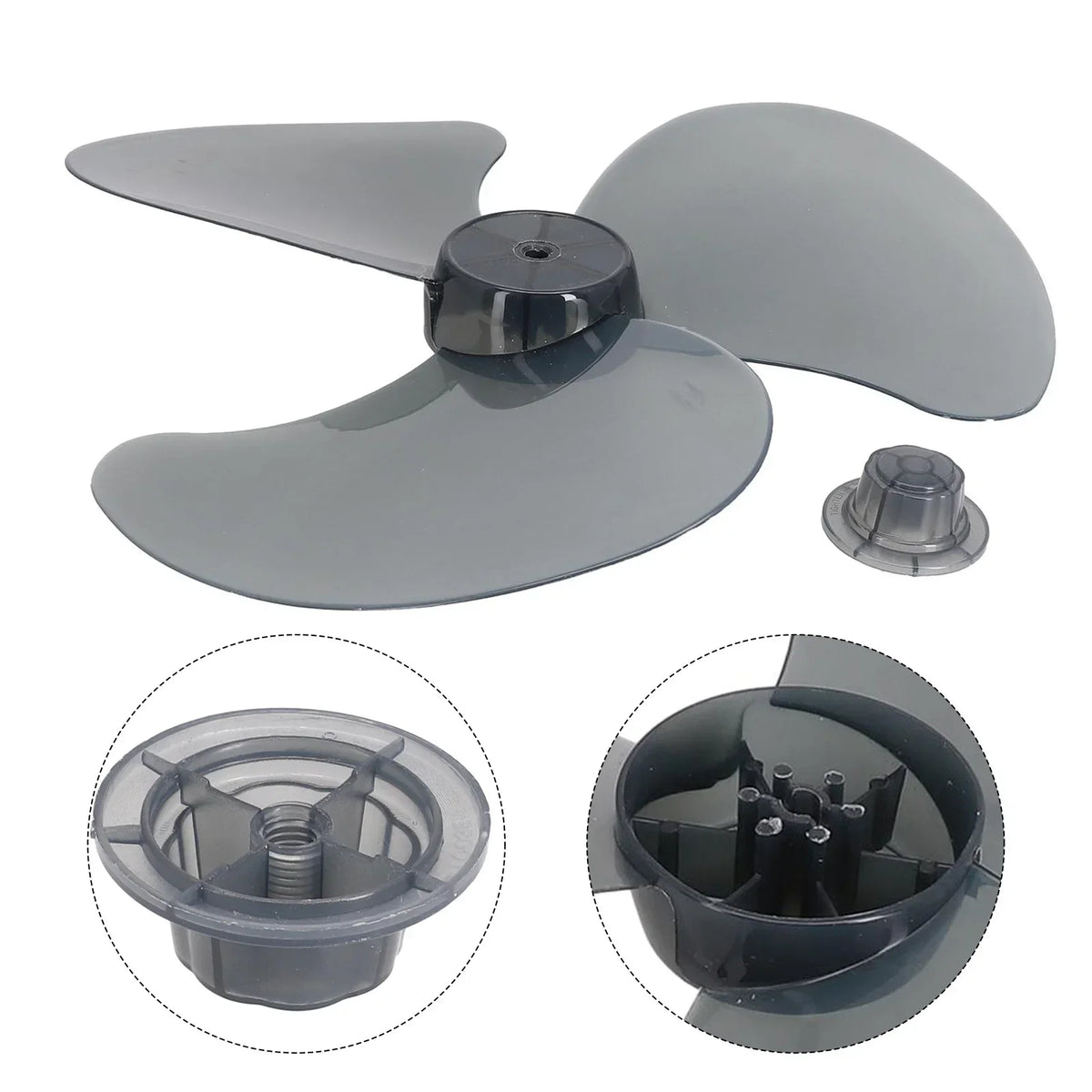 35cm Plastic Fan Blade – Three-Leaf Replacement for Pedestal or Table Fans