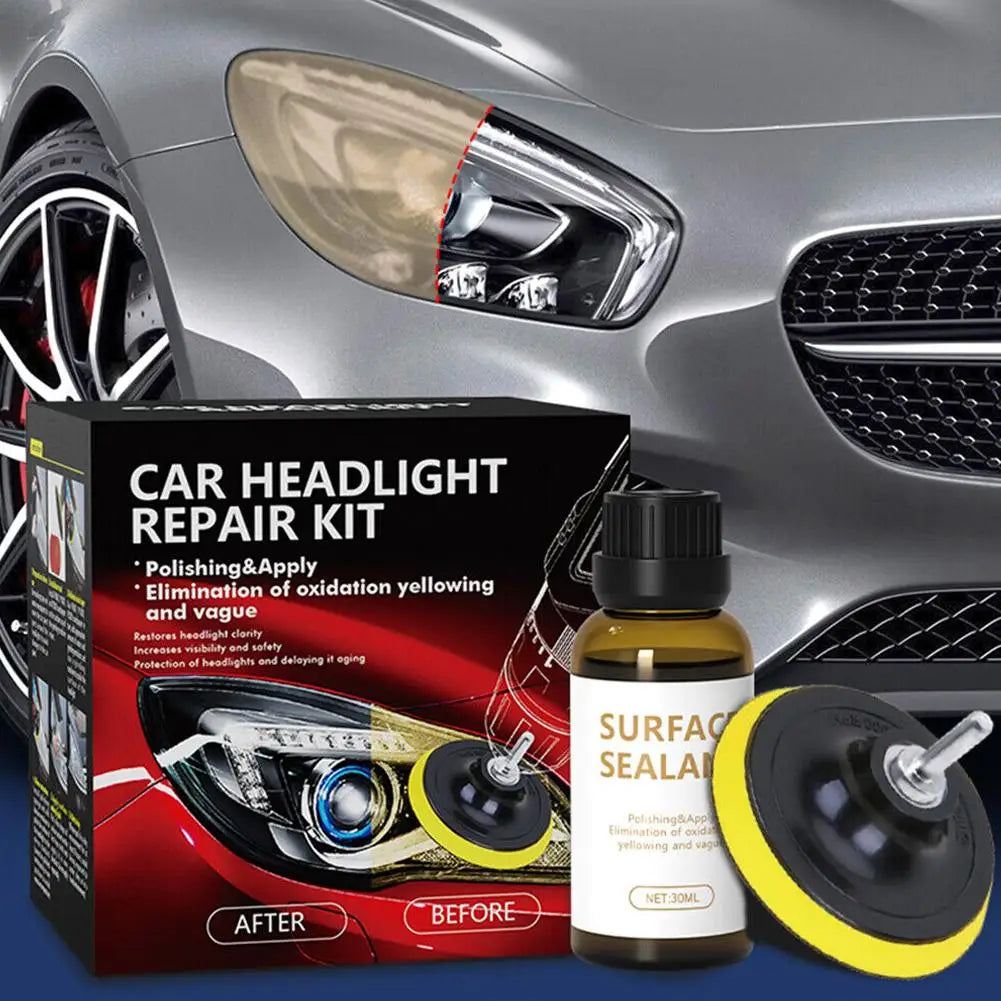 Car Headlight Restoration Kit – Chemical Polish for Auto Headlamp Repair