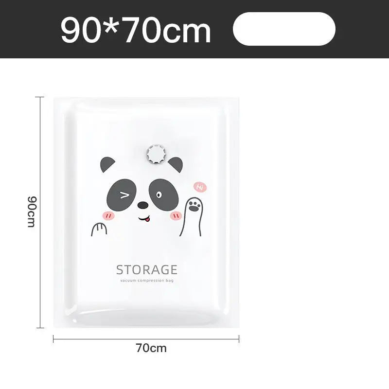 Vacuum Compression Storage Bags – Reusable Plastic Sealers for Travel Clothes