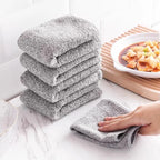 Bamboo Charcoal Dishcloths – Super Absorbent Anti-Grease Kitchen Cleaning