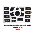 Climate Control Button Decals – Interior Repair Stickers for Audi A6 C6