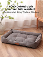 Waterproof Oxford Dog Bed – Thickened PP Cotton Mat for All Seasons