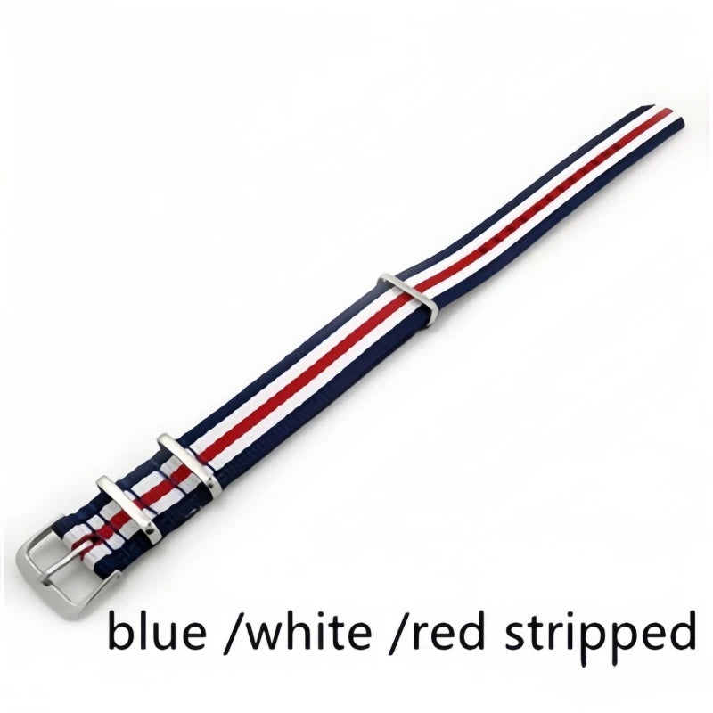 Woven Nylon Watch Strap – 18mm-22mm Canvas Wristband for Men and Women