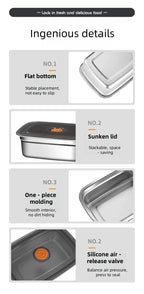 Stainless Steel Bento Box – Leak-Proof Food Container for Camping and Lunch