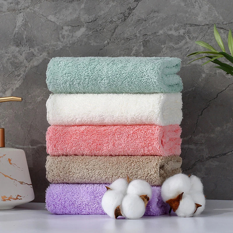 Coral Fleece Microfiber Towels – Thickened Soft Absorbent Cloth for Home Bath