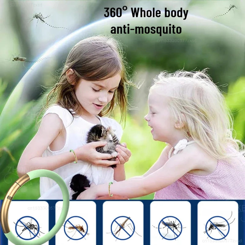 Essential Oil Mosquito Repellent Bracelet – Waterproof Wristband for Outdoor Travel