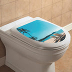 Decorative Toilet Seat Decal – Underwater Sea Shell Art for Bathroom Decor
