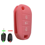 Silicone Flip Key Fob Cover – Protective Remote Case for Peugeot and Citroen