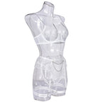 Lace Bra and Panty Set – Transparent Ruffle Lingerie for Sexy Boudoir Outfit