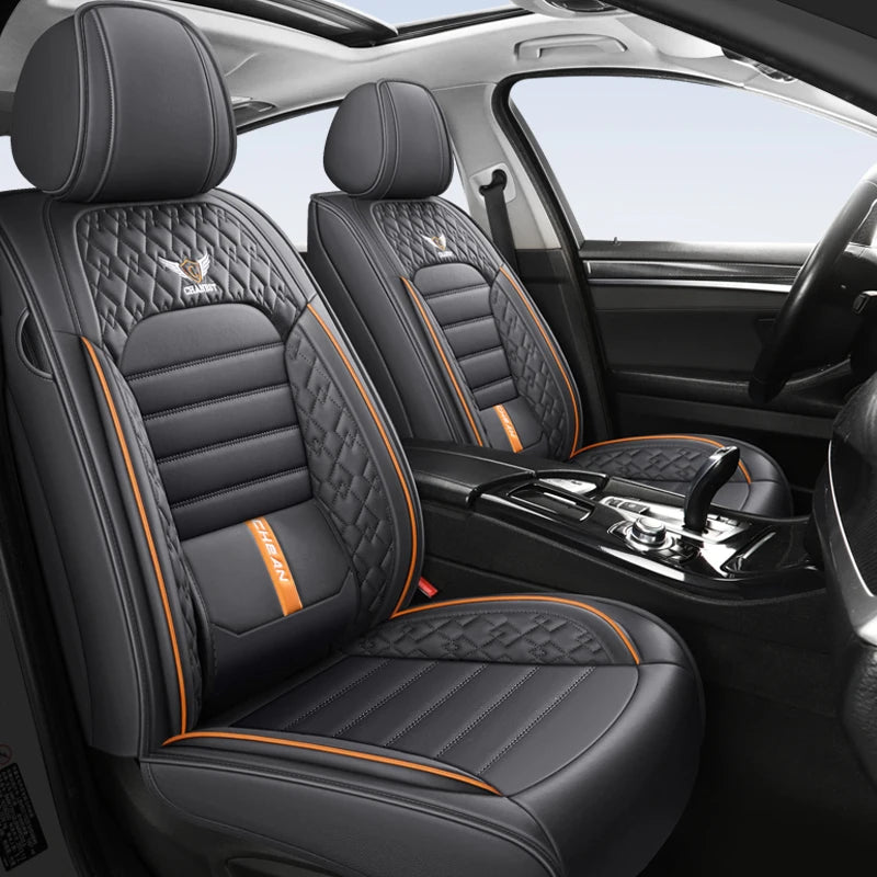 Full-Wrap Leather Car Seat Covers – Durable Universal Fit for All-Season Driving